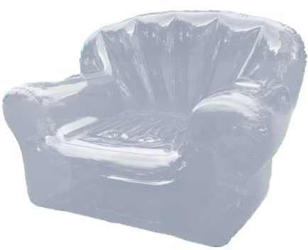 XHHBS Aufblasbarer Sessel, aufblasbare Sofas, transparentes PVC-Einzelsofa for drinnen und draußen, aufblasbare Couch for Wohnzimmer, Schlafzimmer, Balkon, Reiseparty(Clear)