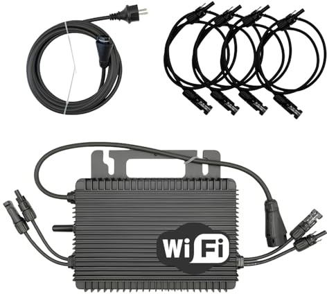 Pack Hoymiles HMS-1000W-2T Micro-onduleur 1000W – WiFi & Bluetooth – pour 2 Panneaux + Câble AC HMS 5m + 4 Rallonges Staubli MC4 1m