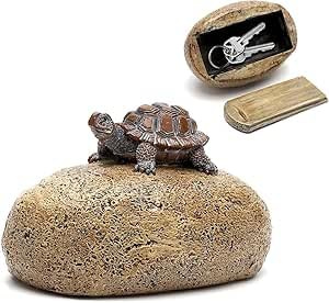 Escondite para llaves al aire libre, piedra para llaves con compartimento secreto, ideal para exteriores