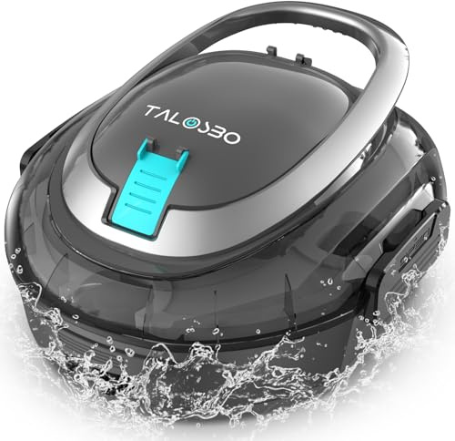 2026 TALOSBO S2 Robot Piscine à Double Filtration, Nettoyeur de Piscine à Double Moteur, Aspirateur Piscine sans Fil,Autonomie 90 Min,Fonction de Stationnement Automatique pour Piscines Hors Sol