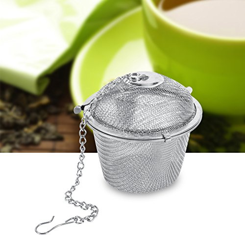 CHICIRIS Stainless Steel Herbal Tea Ball Sphere Strainer for Easily Brew Flavorful Loose Leaf Tea 6.5cm Size
