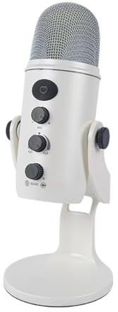 Hkfgdjdl Micrófonos de condensador USB profesionales con reducción avanzada de ruido y control de volúmenes, enchufes y reproducción para PC Mobile Ga