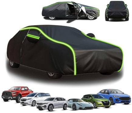 Bache Voiture pour Seat Arona 2022 2021- (415.3 x 178 x 155.2cm),Imperméable Pluie/Neige+Défense UV+Garde Poussière+Anti-Rayures,Tissu Séchage Rapide+Ourlets Élastiques