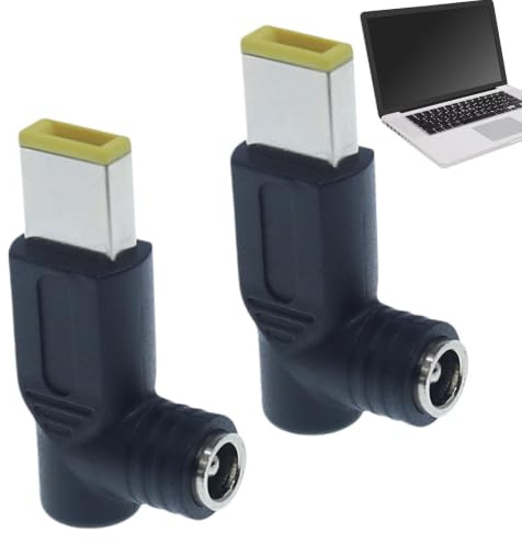 DC-Pluggadapter 240 W fyrkantig till hona rätvinklig kontakt | 2-delars strömadapter omvandlare För PC, stationär dator, laptop, hemmakontor, flygplats, affärsresor