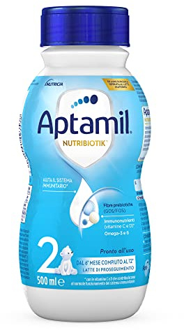 Aptamil 2 Latte di Proseguimento Liquido - 12 Bottiglie da 500 ml