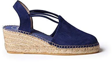 Women's suede espadrille - TREMP - Navy, 37 EU