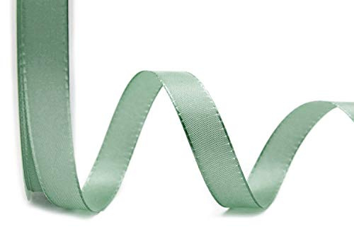 50 m x 15 mm TAFTBAND ALTGRÜN Patinagrün Grün Dekoband Geschenkband Stoffband Tischdeko Hochzeit Ostern Schleifenband Visco TAFT Kartengestaltung Basteln