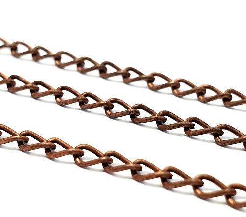 Catena gioielli maglia 3,5 x 2 mm rame confezione da 1 metro