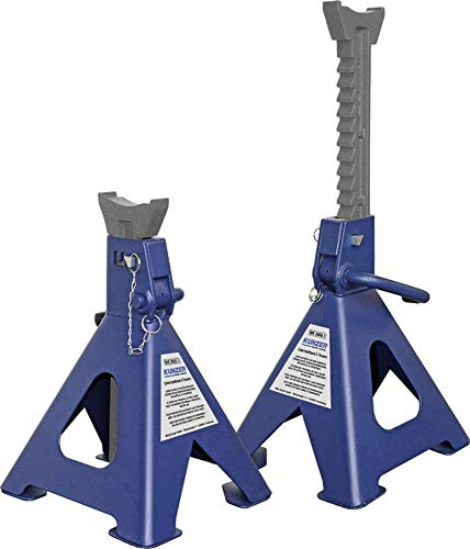 KUNZER WK 3006.1 Unterstellbock im Paar - 2 Stück 6t Traglast - TÜV/GS Sicherheitsbolzen – Hub verstellbar 405–620 mm