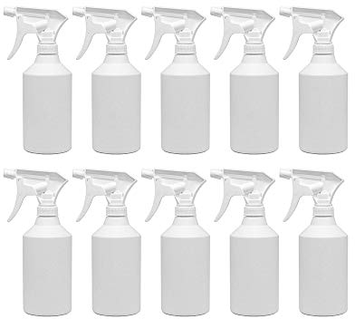 Uttex 10x Profi Sprühflaschen 500ml – Leersprüher mit Zerstäuber- & Strahlfunktion | Nachfüllbare Spray Bottles für Reinigung, Desinfektionsmittel, Garten & Haushalt