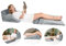 WDBBYL Set di 5 cuscini a cuneo per letto, sistema di supporto per il corpo, 17 funzioni in 1, per sollevamento schiena e gambe, reflusso acido, lettura e sonno, in memory foam, copertura in velluto