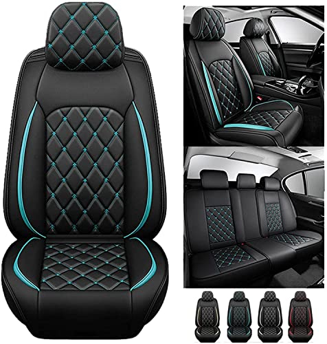 Autositzbezüge Set Für Vw Golf 7/ Golf Vii/Passat B8/Touareg/Tiguan/Sharan, Universal 5 Sitze PU-Leder Sitzbezüge Auto Allwetter Rutschfester Wasserdichter Schützender Auto Sitzbezüge Covers Zubehör
