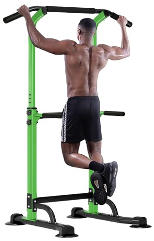 SogesHome - Barra per trazioni Power Tower, stazione per piegamenti, per allenarsi a casa, palestra, regolabile in altezza, per fitness, allenamenti di forza