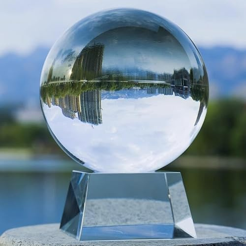 1 Stück Kristallkugel, klare Kristallkugel mit Glasständer, Kristallkugel für dekorative Kugel, Lensball-Fotografie, Wahrsagerei, Wahrsagekugel, 40–80 mm (Größe : 80mm)