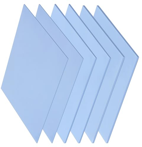 VooGenzek 6 PCS 100 x 100 mm Silicone Thermal Pad, Thickness 0.5/1/1.5 mm with 6.0 W/mk Thermal Conductivity, Reusable Thermal Conductive Silicone Pad, for SSD CPU GPU LED IC Chipset Cooling