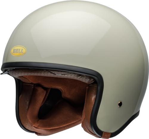 Bell TX-501 Solid ECE Jethelm – Tradition & Innovation, Moderne Features, Schutz & Komfort, Gute Belüftung, verstellbare Passform, ideal für MX & Offroad, Farbe: Vintage White, Größe: XL | Getönt