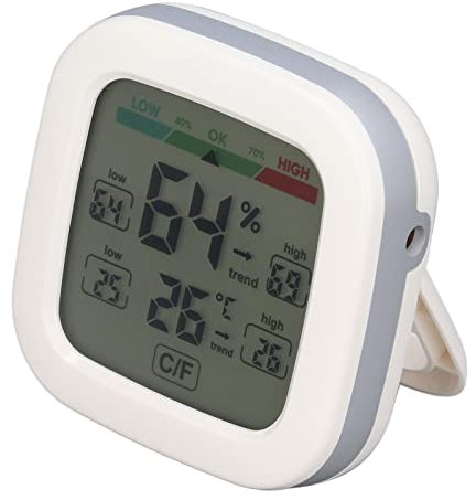LOCADENCE Digitales Hygrometer, Raumthermometer, Farbbildschirm Luftfeuchtigkeitsanzeige, Hochpräziser Luftfeuchtigkeitssensor für Wohnzimmer, Schlafzimmer, Küche, Büro