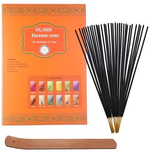 Räucherstäbchen Geschenkset, 240 Sticks Total, Lavendel, Patchouli, Sandale, Osmanthus, Zitrone, Eukalyptus, Nachtkönigin, Super Sandale, Moschus, Vanille, weißer Salbei, Palo Santo + Räucherstäbchen