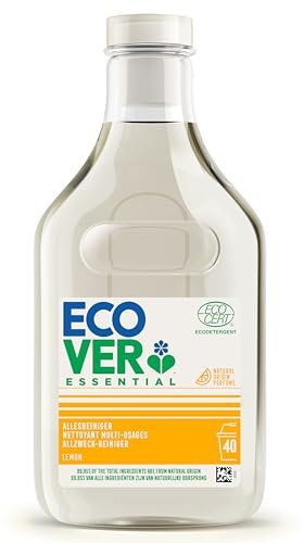 Ecover Essential Nettoyant Multi Surface, Nettoie et Élimine les Tâches tenaces, Parfum Citron, 40 Lavages