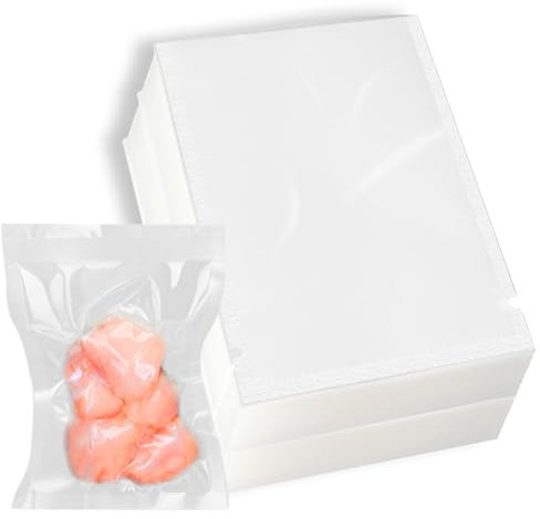 200 PCS 10X15cm Textured Food Vacuum Food Sealer Bags,Embossed Vacuum Food Sealer Bags and Compatible with All Types Sealer Machines Withstands Freezing Boiling Microwaving