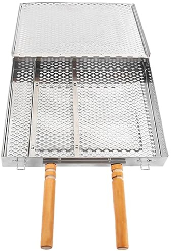 Cesta para parrilla de verduras para barbacoa antiadherente, utensilios de cocina para picnic, cesta para parrilla de 3 parrillas | Cesta para barbacoa plegable de larga duración | Cesta para barbacoa