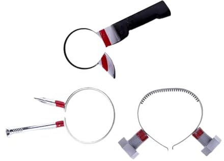 UxicRuya Halloween-Kopf, Stirnband, Horror-Requisiten, Haarband, Makeup-Requisite, Halloween-Haar-Accessoires, für Halloween, Party, Messer Nagel Schraube
