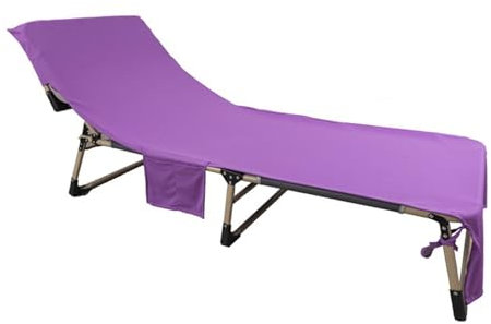 Strandfåtöljöverdrag med sidofickor, lätt mikrofiber poolfåtöljöverdrag för poolstolar, solstolar och solstolar