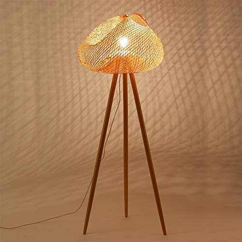XFZJCHAP Lámpara de Mancha Trípode de Madera para Sala de Estar Estudio de Estudio Decoración de la luz E27 Lámpara de pie de la lámpara de pie (Tamaño: C)
