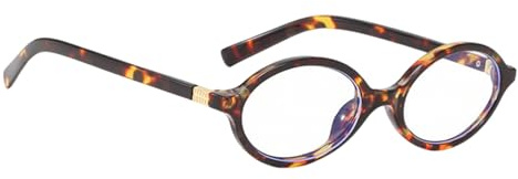 Vroxdrez Retro-Brillenrahmen ohne Sehstärke für Damen | Ovale kleine Sonnenbrille für Herren & Damen | Modische 90er Vintage Brille in Braun