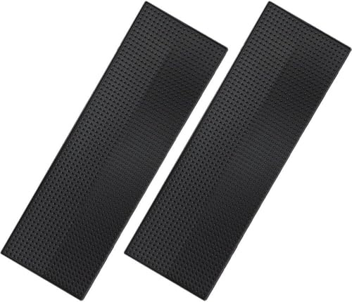 Tingyanyan 2 Paquets de Tapis de Service de Bar, Tapis de Bar Noir, 60 x 20 cm, Tapis de Bar à café, Tapis de déversement sur Le comptoir