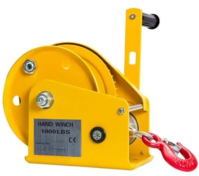 OPFVUJIKX Cabrestante Manual pequeño con Freno automático y Dos vías de 1200, 1800 y 2600 LB for Tractor(1200LB)