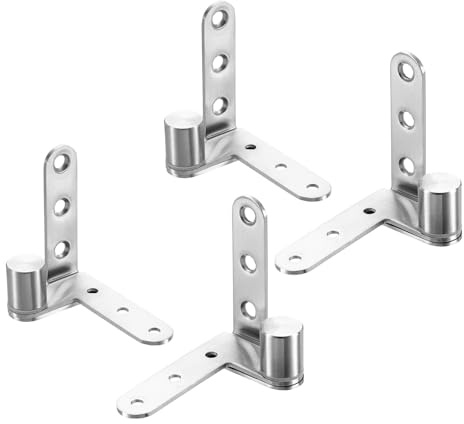 QUARKZMAN 2 Juegos Bisagras Puerta Giratorias 180 Grados, Herrajes Puerta Acero Inoxidable Resistente Para Puerta Valla Bar Café Con Mínimo 25 Mm Grosor, Peso Máximo 44 Lbs, Color Plateado