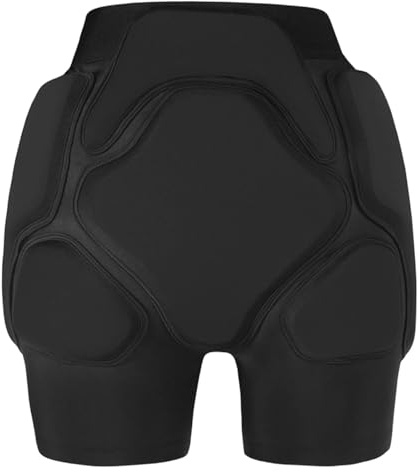 F Fityle Pantaloncini Imbottiti Neri con Protezione per Il coccige, Abbigliamento Sportivo Confortevole, Protezione per i Fianchi, per Pattinaggio in Linea e, M