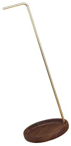FUTUREORYY Support Brûleur d’Encens Inversé en Noyer Rond Porte-Parfum Cascade pour Bâtonnets Accessoire Aromathérapie et Décoration Intérieure Zen Bureau et Maison