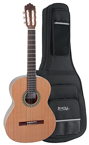 Antonio CALIDA gc201s 4/4 Guitarra de concierto Juego (Massive Mantel de Canadiense Cedro, fondo y lateral de sapele, incluye maletín) ligero térmica de satén oficial.
