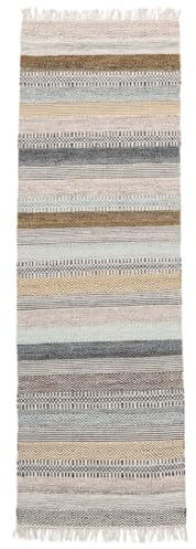 RugVista Ester Teppich, 80 x 350 cm, Mehrfarbig | Kelim, Rechteckig, Mittlerer Stapel, Nur chemische Reinigung, Oeko-Tex 100