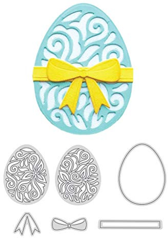 ECMQS Microcarving Easter Egg Stanzmaschine Stanzschablone Prägeschablonen Stanzformen Schablonen Für Scrapbooking, Herstellung Von Karten, Albumdekoration, Bilderrahmen