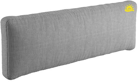 sunnypillow Palettenkissen mit abnehmbarem Bezug UV - beständig Outdoor/Indoor Palettenauflage Palettenpolster Palettensofa Rückenkissen 120x40x20/10cm Grau