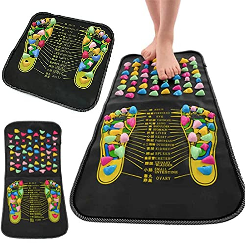 Syfinee Acupuntura Cobblestone Pie Masaje Cojín Reflexología Mat Acupoint Masaje Físico Pie Pad Alivio del Dolor Cuidado de la Salud