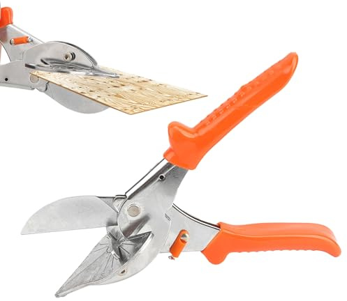 mumisuto Forbici per Tagli Obliqui, Taglierina Multi Angolo da 45 a 135 Gradi, Forbici per Guarnizioni con Impugnature Ergonomiche, per Il Taglio di Legno Tenero, Plastica, PVC e Altro