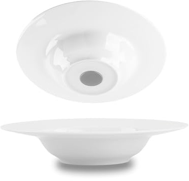 Silwy Set di 2 piatti magnetici per gourmet in porcellana, perfetti per campeggio, caravan e barca, stoviglie antiscivolo impilabili senza alcun rumore