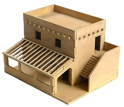 harayaa 1/72 Kits de construction de maquettes de maison Scène d'architecture Modèle de scène d'architecture pour Diorama, style c