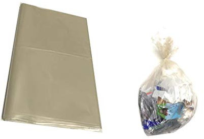 Nicoletti 20 Sacchi Stesi Spazzatura TRASPARENTE NEUTRO 90x120 cm 120L 1,8 kg 120L 90gr X sacco sacchi trasparenti con legaccio per nettezza urbano condominio industria, 2090120trasp