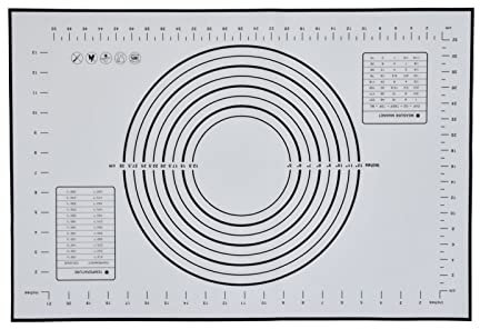 Aladeno Silikon-Backmatte, Backmatte, Backmatten, Teig-Rollmatte, Kuchenkrusten-Rollmatte, Glasfaser-Knetmatte, große, verdickte Ofen-Backmatte für Zuhause, Restaurant, 61 x 40,6