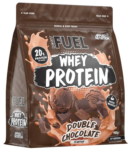 Bodyfuel Whey Protein Powder - 20g Protein for Muscle Recovery & Weight Management - Low-Calorie, Keto-Friendly - (900g - 27 Servings) (Double Chocolate)