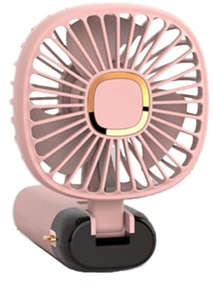 Vdaxvme Ventilatore da collo 800mAh ricaricabile con batteria estesa con supporto per telefono USB ventilatore da tavolo
