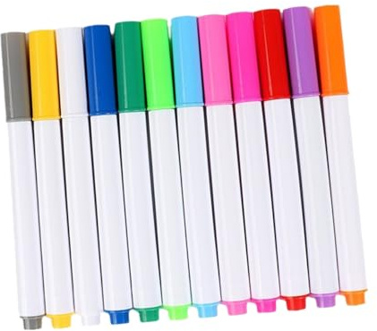 Angoily 12 Stück Radierbare Led Zeichenstifte Leuchtende Acrylmarker Wasserlösliche Flüssigkreidestifte Für Kinder Vielseitig Für Led Tafeln Und Whiteboards