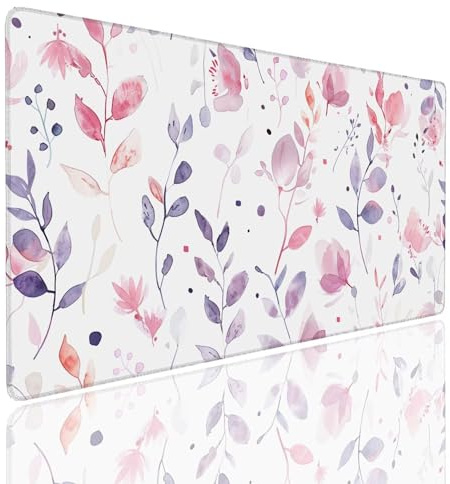Tappetino per Mouse da Gaming, Tappetino Mouse Pad XXL Grande, Mousepad con Impermeabile e Antiscivolo, Lavabile Sottomano Copri Scrivania Ufficio, Tappetini Tappeto Mouse Mat 1400x800x4mm Pink (2)