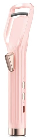 Heated Eyelash Curler Premium PRO - Fast Heat up in 8s - 24 Hours Long Lasting - Rechargeable Electric Eyelash Curler with Type-C, Innovative L Silicone, 2 Heat Modes, Anti-Burn Eyelid, Pink-FC