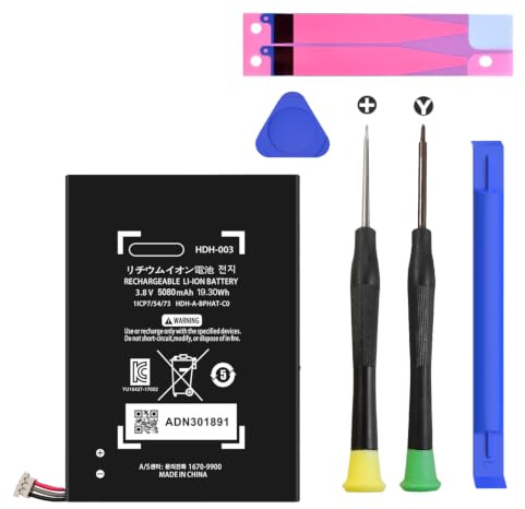 Battery for Nintendo Switch Lite Game Console, 5080mAh High Capacity Internal Li-ion Battery for Nintendo Switch Lite HDH-003 HDH-001 Game Console, with Repair Tool Kit